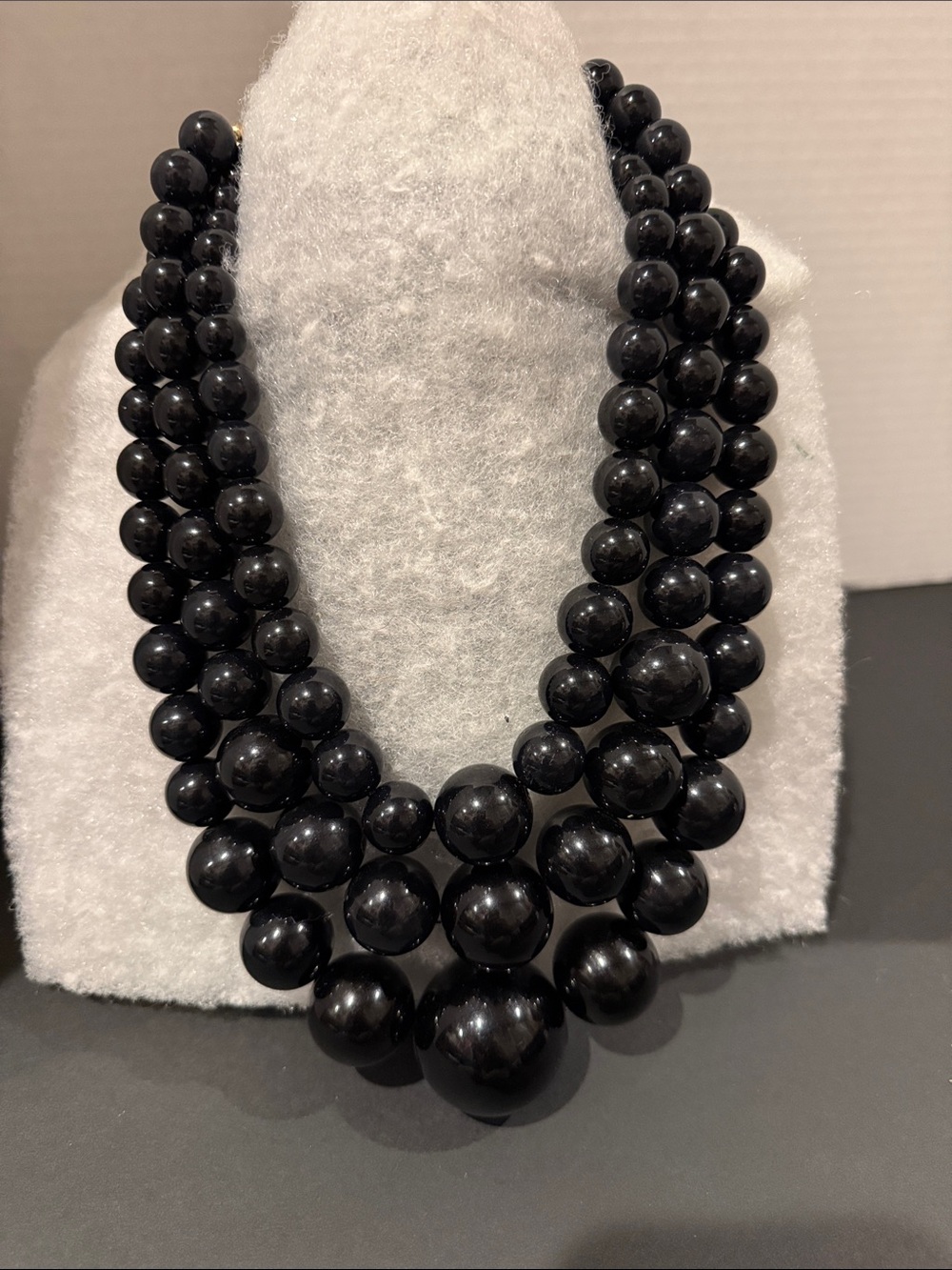 Multi-Strand Black Beaded Statement Necklace elegance for any occasion